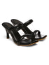 GNIST Black Quilted Strap Stilettos Heel